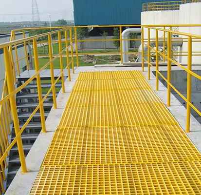 Kunststoff-Floorgitter-Abdeckung 4x8 Glasfasergitter Frp 385mm Gehwege GRP-Gitter