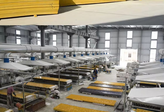 Quadratische GRP FRP Mesh Gitter Schwerlast, Glasfaser Bodengitter Korrosionsbeständigkeit