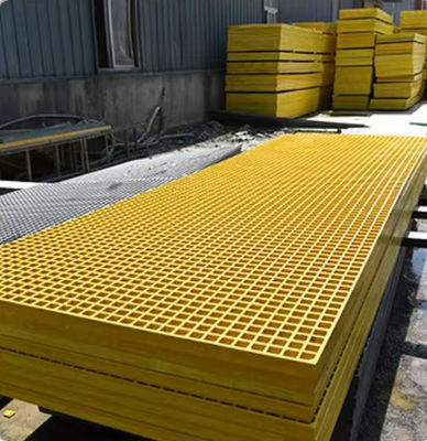 Quadratische GRP FRP Mesh Gitter Schwerlast, Glasfaser Bodengitter Korrosionsbeständigkeit