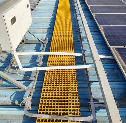 40x40x30mm Solardach-Oberplattenmaschen Fußgängerweg Glasfasergitter
