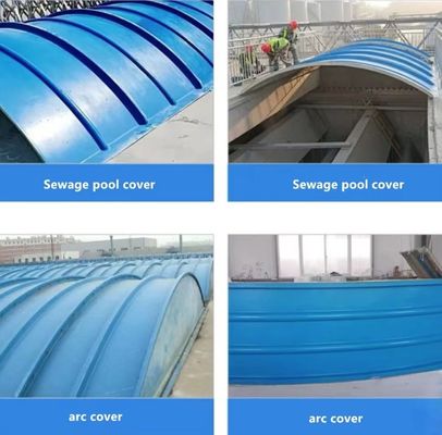 Industrielle Abwasserbecken FRP-Abdeckung Glasfaser Welldach Fliesenblech Flammschutzmittel