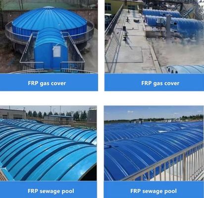 Industrielle Abwasserbecken FRP-Abdeckung Glasfaser Welldach Fliesenblech Flammschutzmittel