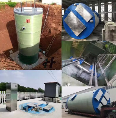 FRP-Bauwasserpumpenanlage Vorgefertigte Glasfaser Abwasserpumpenanlage