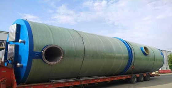 FRP-Bauwasserpumpenanlage Vorgefertigte Glasfaser Abwasserpumpenanlage